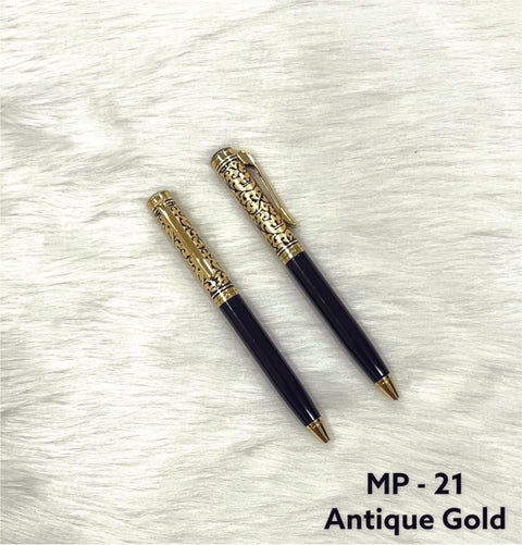 Personalised Antique Gold Pen