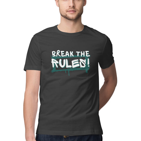 Unisex Break The Rules Graphic Printed T-Shirt