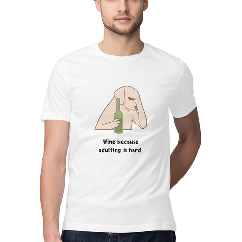 Unisex Adulting Is Hard Graphic Printed T-Shirt