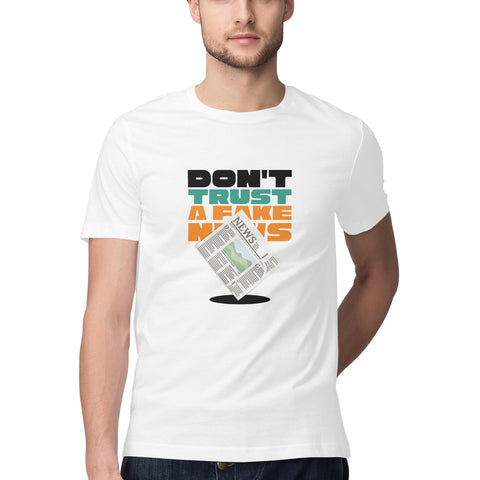 Unisex Don't Trust News Graphic Printed T-Shirt