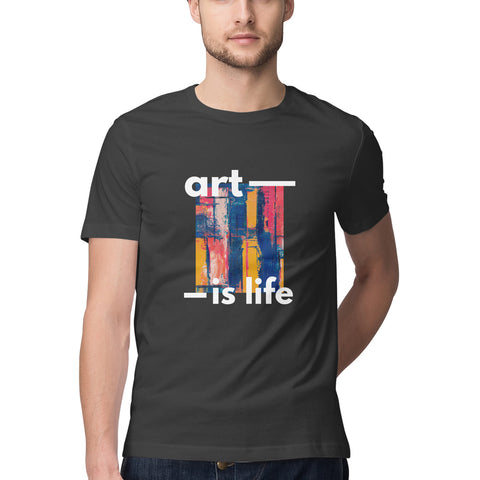 Unisex Art Is Life Graphic Printed T-Shirt