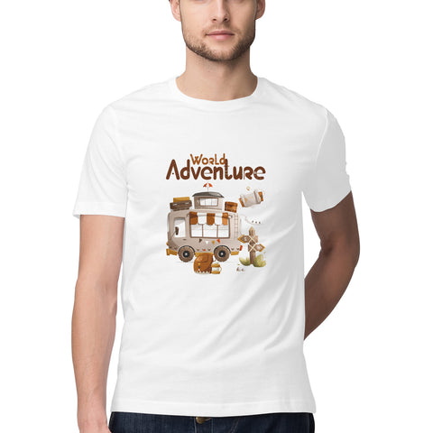 Unisex World Adventure Graphic Printed T-Shirt