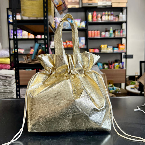Potli Style Handbag - Golden