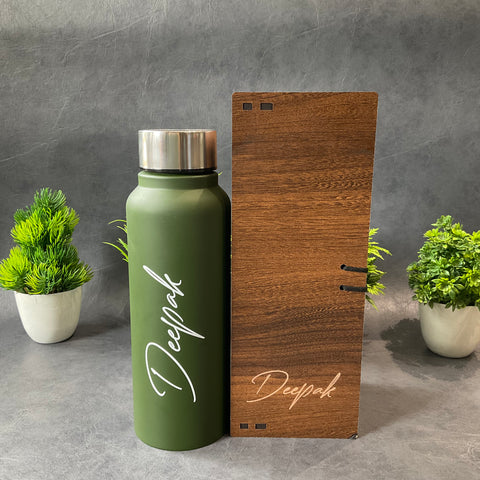 Olive Green Personalized Bottle 750ml