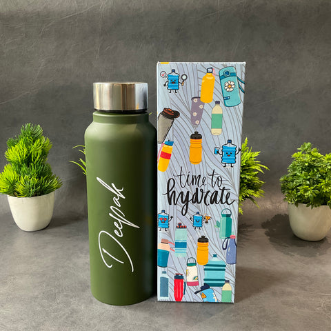 Olive Green Personalized Bottle 750ml