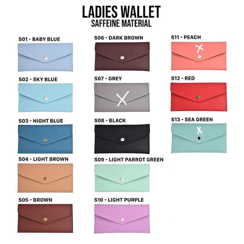 Personalised Ladies Button Wallet - Imported