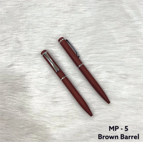 Personalised Brown Barrel Pen