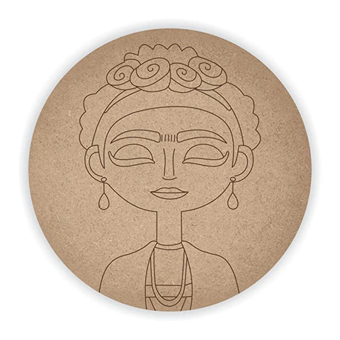 TCF INDIA - Pre Marked Wooden MDF Cute Women Shapes Cutout