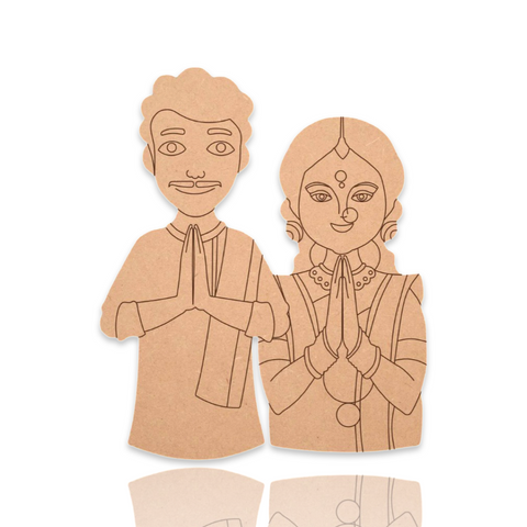 TCF INDIA - Indian Couple Pre Marked Cutout