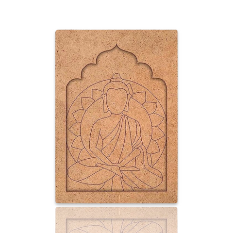 Peace Buddha Jharokha Design Premarked Cutout