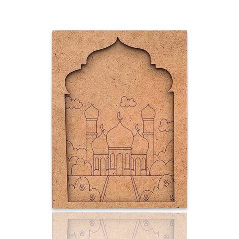 Mosque Nature Jharokha Design Premarked Cutout