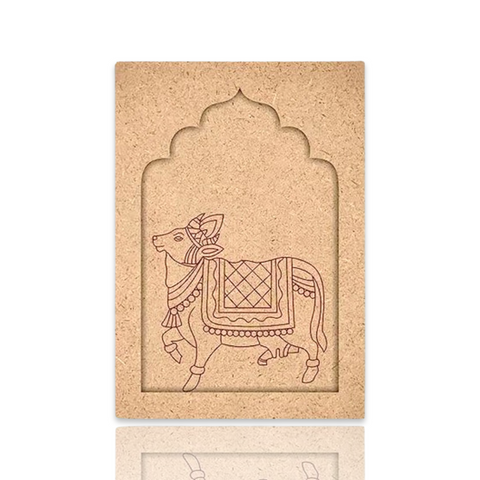 Royal Cow Jharokha Design Premarked Cutout
