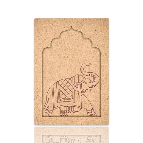 Royal Elephant Jharokha Design Premarked Cutout